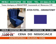 ATOS FOTEL KOLOR GRANATOWY 